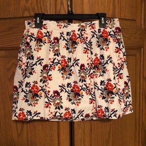 White Floral Skirt